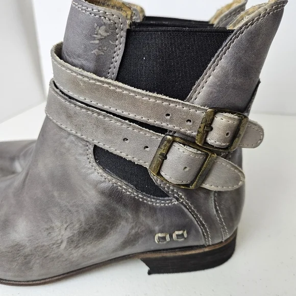 Bed Stu Ravine Booties Grey Rustic Natural Leather 6.5 - Picture 10 of 12